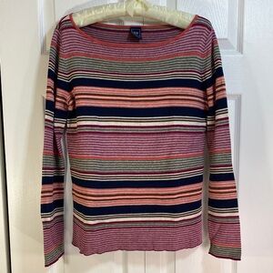 GAP Multicolor Striped Sweater, Cotton blend with Silk, M